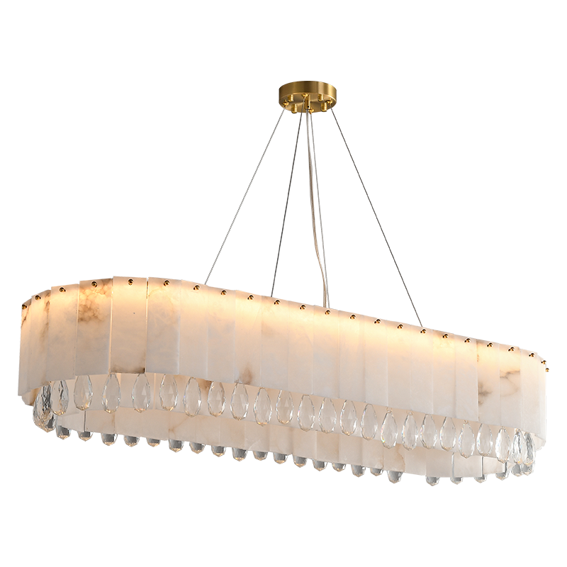 Gold Luxury Living Room Large Marble Pendant Light Kitchen Dining Designers Hanging Lamp Low Ceilings Modern Brass Chandelier